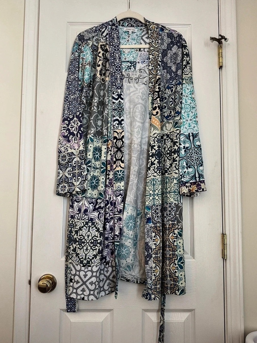 Johnny Was Printed Robe Long Sleeve Size Large
